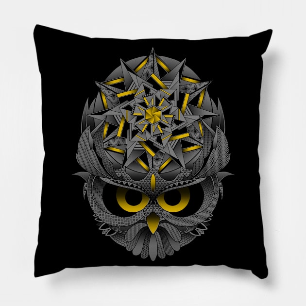 Wise Owl Pillow by GODZILLARGE