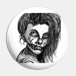 Zombie Girl Pin