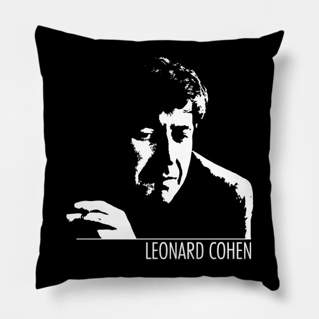 Leonard Cohen Pillow by TheSnowWatch