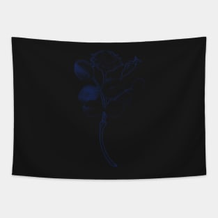 Rosa de Pelagio Blue Rose Blue Outline Image Tapestry