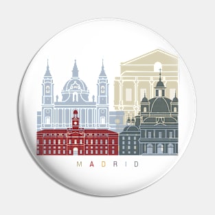 Madrid V2  skyline poster Pin