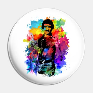 Tom Selleck is the Daddy - Water splash color Pin