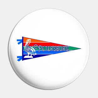 St. Petersburg Flag Pennant Pin