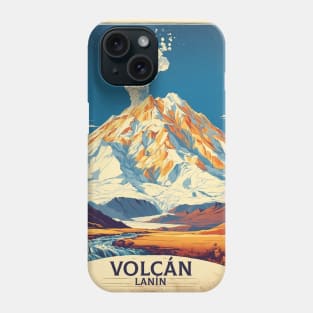 Volcan Lanin Argentina Vintage Tourism Poster Phone Case