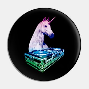 Unicorn DJ Rainbow Pin