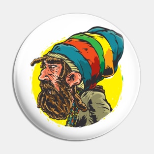 One Love, One Sun: Reggaehead Rasta Gear Pin