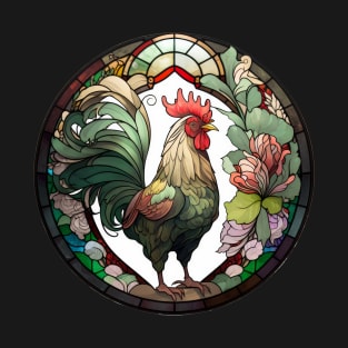 Stained Glass Rooster T-Shirt