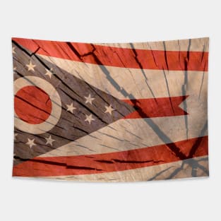 Ohio State Wood Flag Tapestry