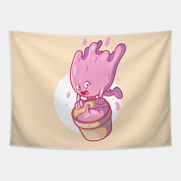 Ice Cream Falling! Tapestry by pedrorsfernandes