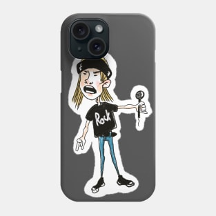 funny rocker shouting and singing Phone Case