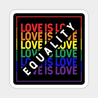 Love is love equality LGBT Magnet