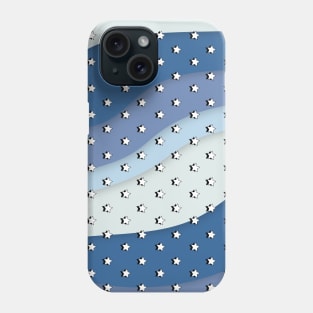 Blue Waves Retro VSCO Aesthetic  stars Phone Case