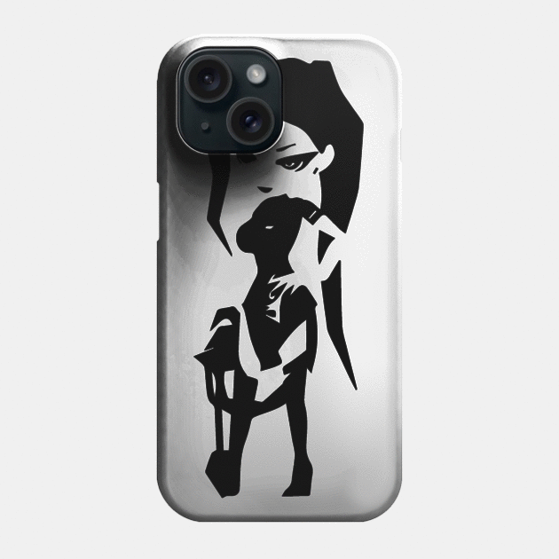 Rakshasa minimal silhouette white Phone Case by WannabeArtworks