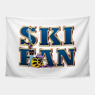 Ski Fan Tapestry