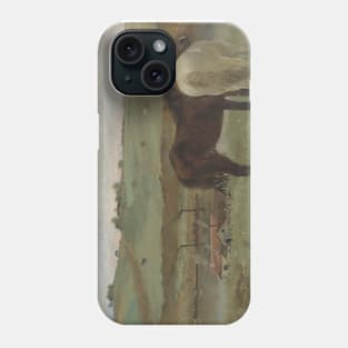 Horses in a Meadow by Edgar Degas Phone Case