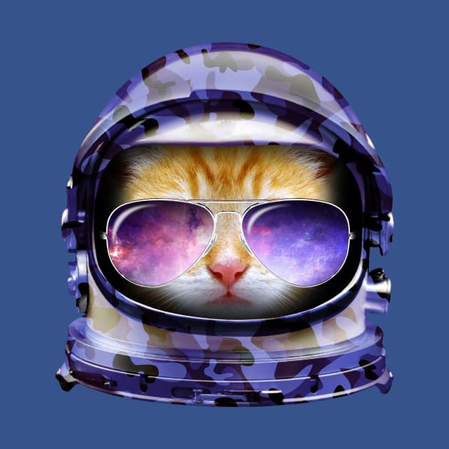 Kitty in Space Blue Camo Edition by tonydesign