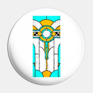 Art Deco Painterly Pin