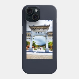 San Men or Mountain Gate at Po Lin Monastery Hong Kong Phone Case