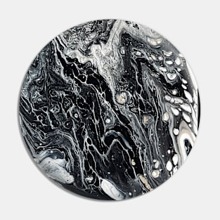 Black and White Abstract Print Pin