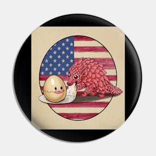 pangolin egg of America Pin