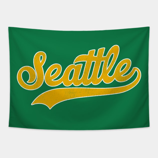 Seattle Sports Jersey Style Font Tapestry by darklordpug