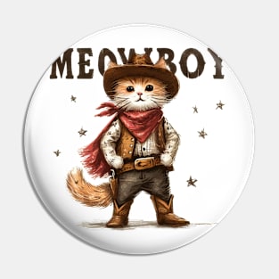 Meowboy cat Pin