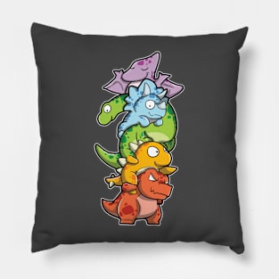 Rainbow DInosaur Stack Pillow