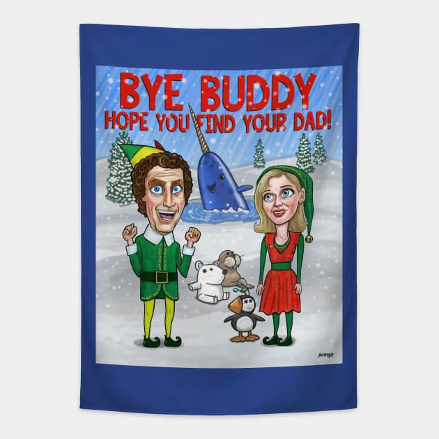 Bye Buddy Tapestry by mcillustrator