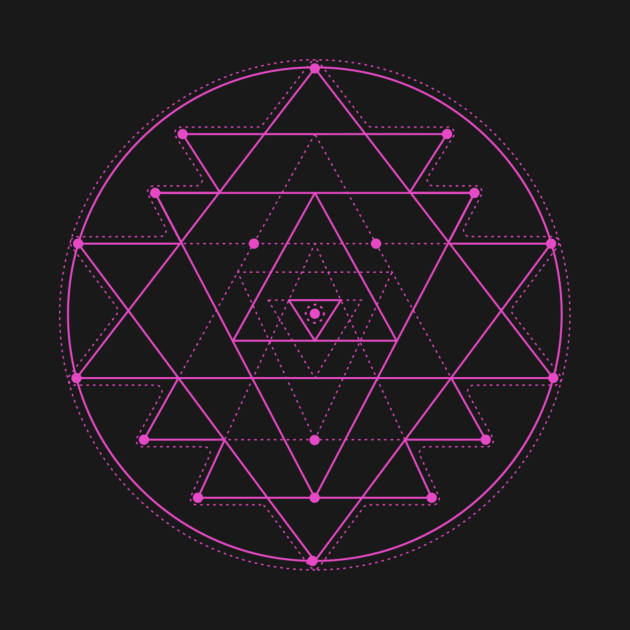 Pink Circles and Triangles by Clarke Designs