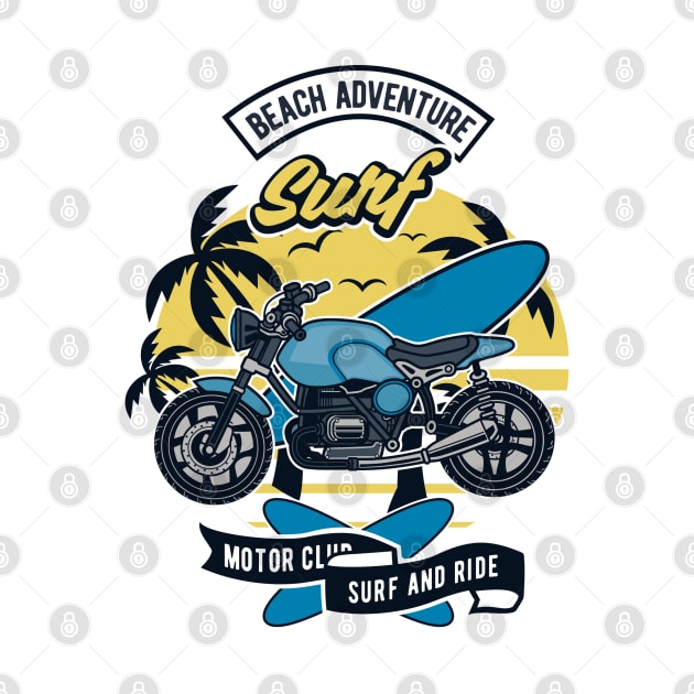 Motorcycle Bike Surf by ShirtyLife