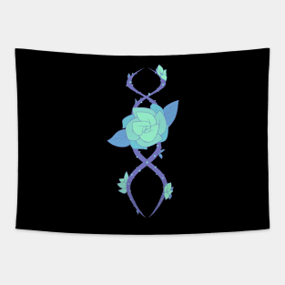 Neon Rose Vine Tapestry