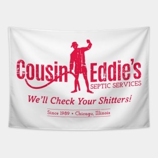 Cousin Eddie's Septic Services (red print) Tapestry