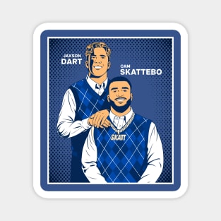 Giants Jaxson Dart Cam Skattebo Portrait Magnet