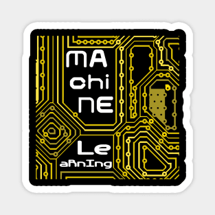 Machine Learning Circuit Board | Yellow White Magnet