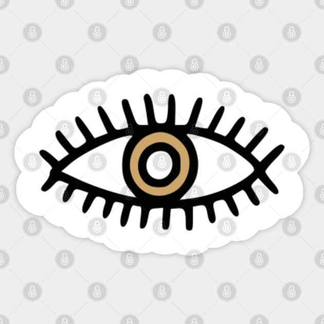 The Third Eye Line Art Design Sticker Teepublic