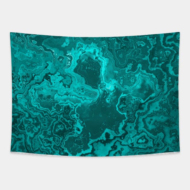 Green Marble Malachite Stone Tapestry by Moon Art