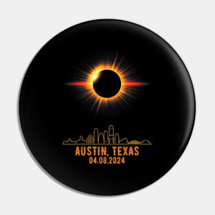 Total Solar Eclipse 04.08.2024 Austin Texas Pin