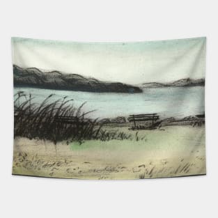 Carquinez Strait Waterfront View Tapestry