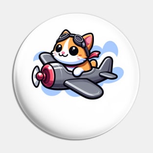 kitty on a plane Pin