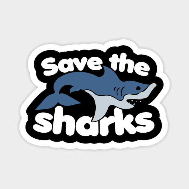 Save the Sharks Magnet by bubbsnugg