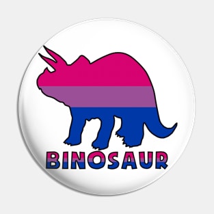 Binosaur bisexual flag dinosaur design Pin