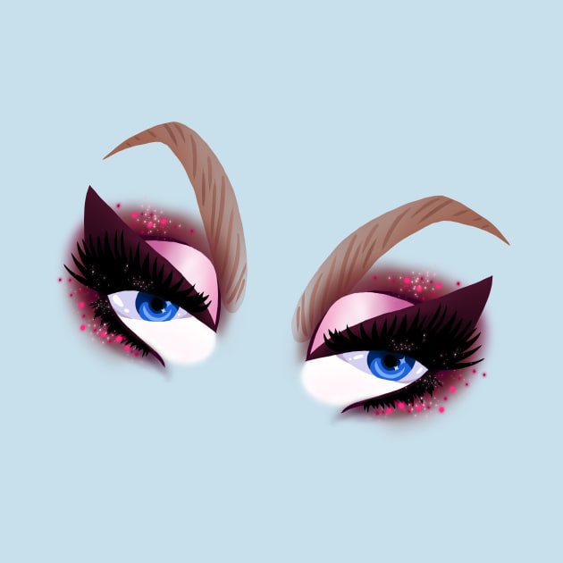 Trixie Mattel's iconic eye makeup by Cute Stuff