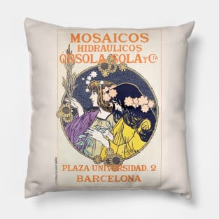 Mosaicos Hidráulicos Òrsola Solá y Cia. 1898 Pillow