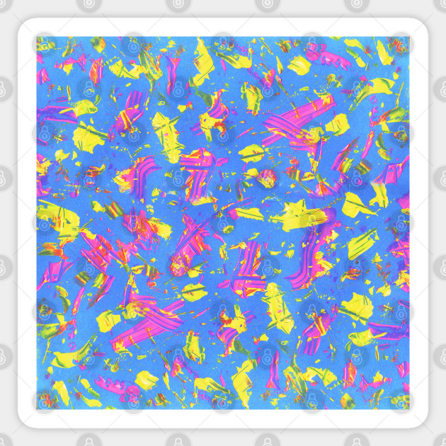 Neon Paint Abstract Sticker Teepublic