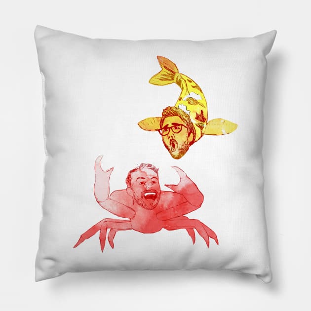 The Pinch and Koi Boy Pillow by tomomon