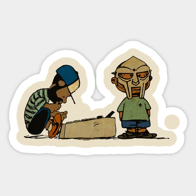J DILLA With Mf Doom QVintage Sticker