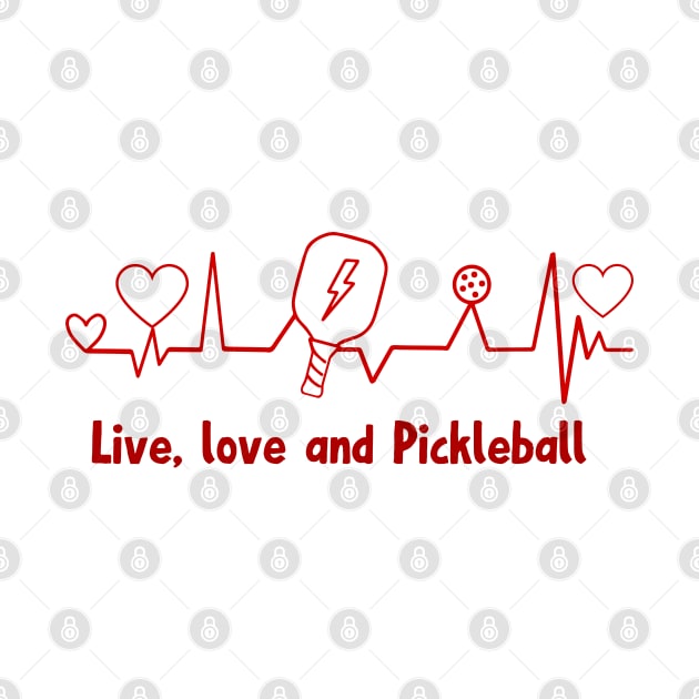 pickle ball  live love pickleball by KIRBY-Z Studio