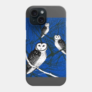 Owls on a Starry Night Phone Case