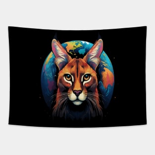 Caracal Earth Day Tapestry