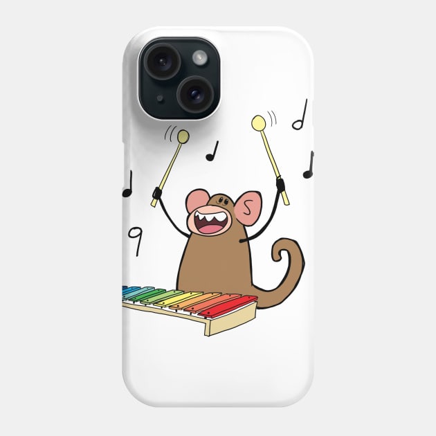 Rascal loves his xylophone Phone Case by Slack Wyrm